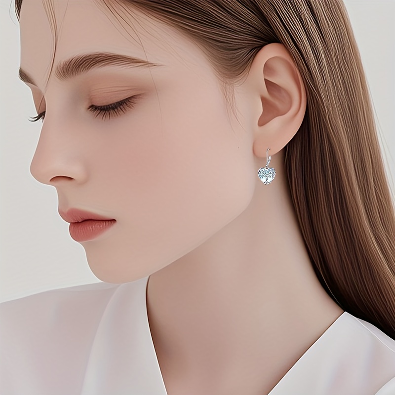 Moonstone Dangle Earrings 925 Silver Lightweight